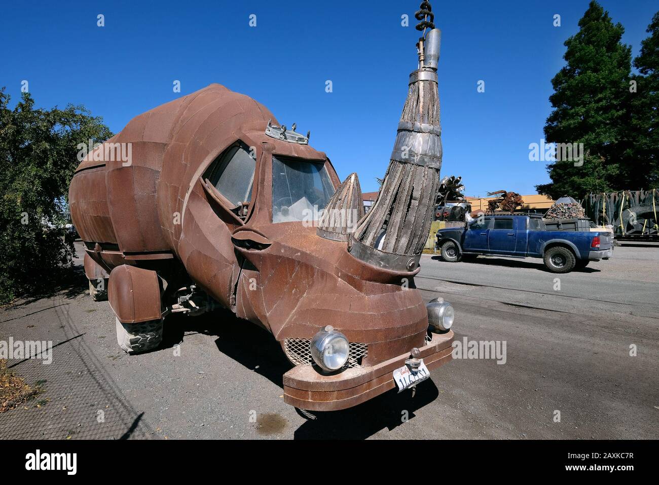 Fantastic vehicle for the Burning Man Festival on a site in Petaluma, California, USA Stock Photo