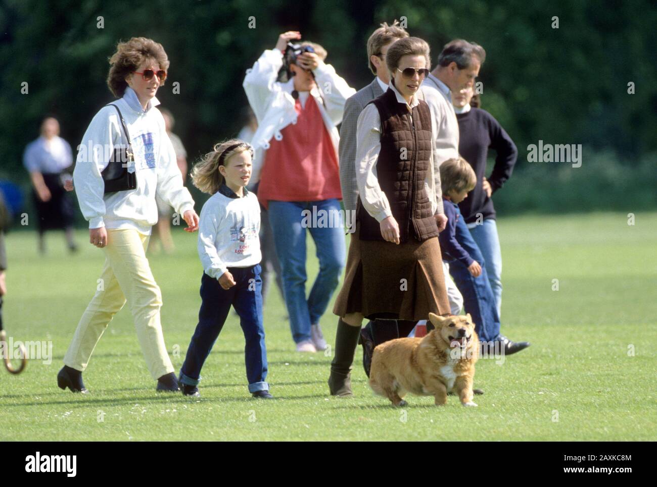 Royal nanny Sarah Miney, Zara Phillips and HRH Princess Anne arrive to  watch HRH Prince Charles play polo at Cirencester park polo club, England  July Stock Photo - Alamy
