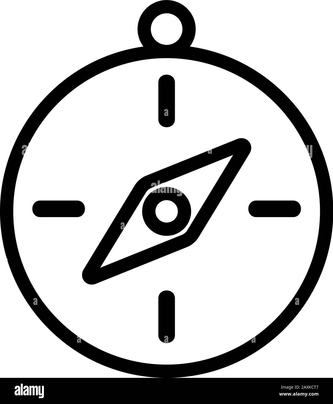 Compass tourist icon vector. Isolated contour symbol illustration Stock ...