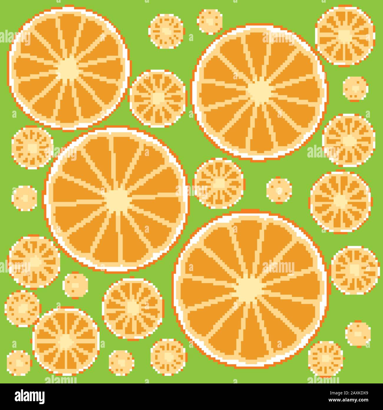 Seamless background pattern with slices of oranges illustration Stock ...