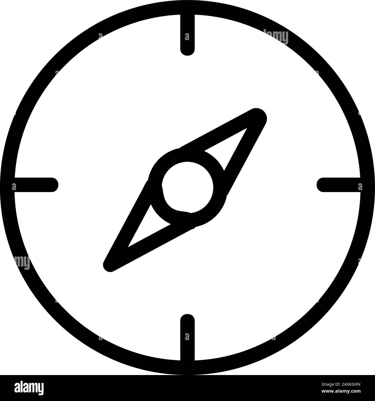 compass icon vector. Isolated contour symbol illustration Stock Vector ...