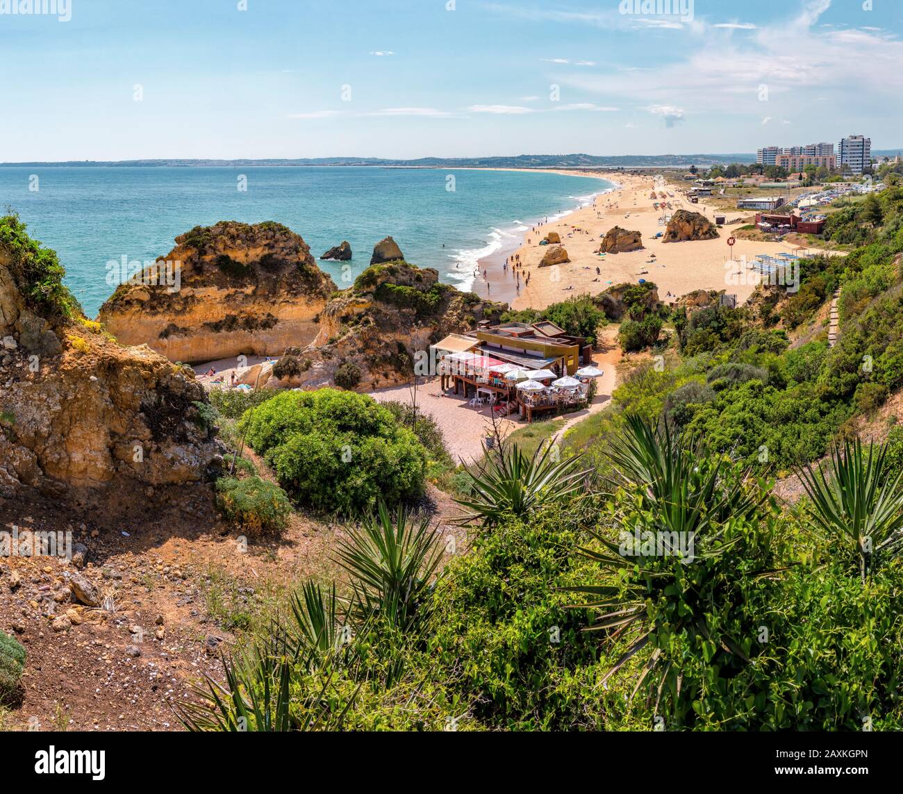 Praia Sol e Sombra,  Praia dos Três Irmãos, Alvor,   Portugal, Stock Photo