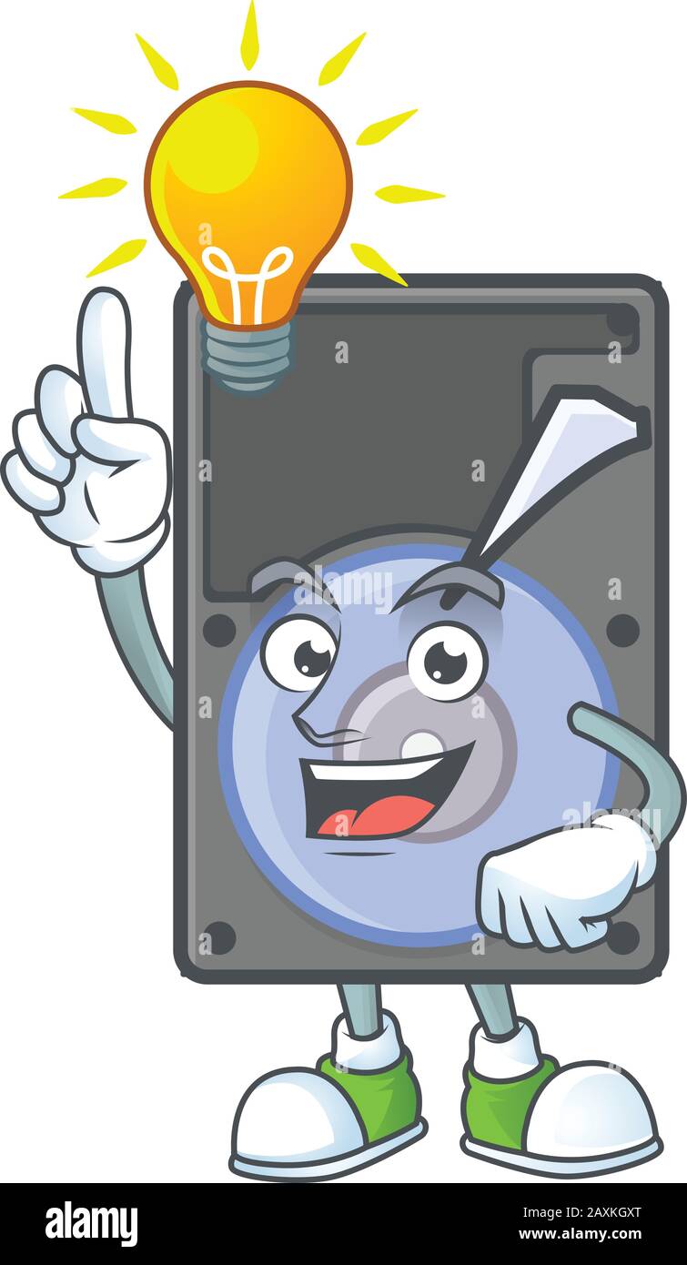 Smart hard disk cartoon character has an idea Stock Vector Image & Art - Alamy Smart hard disk cartoon character has an idea Stock Vector Image & Art - Alamy