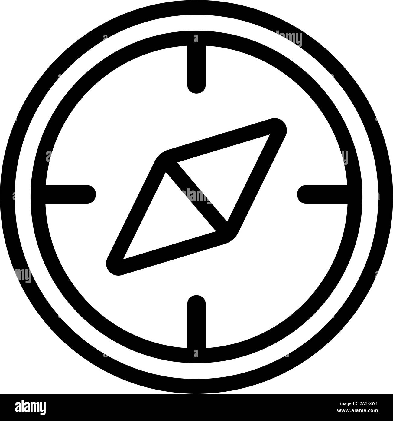 compass icon vector. Isolated contour symbol illustration Stock Vector ...