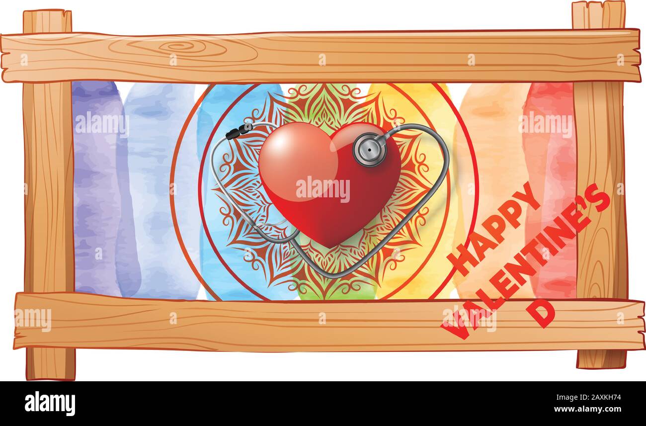 wooden frame with love Stock Vector Image & Art - Alamy