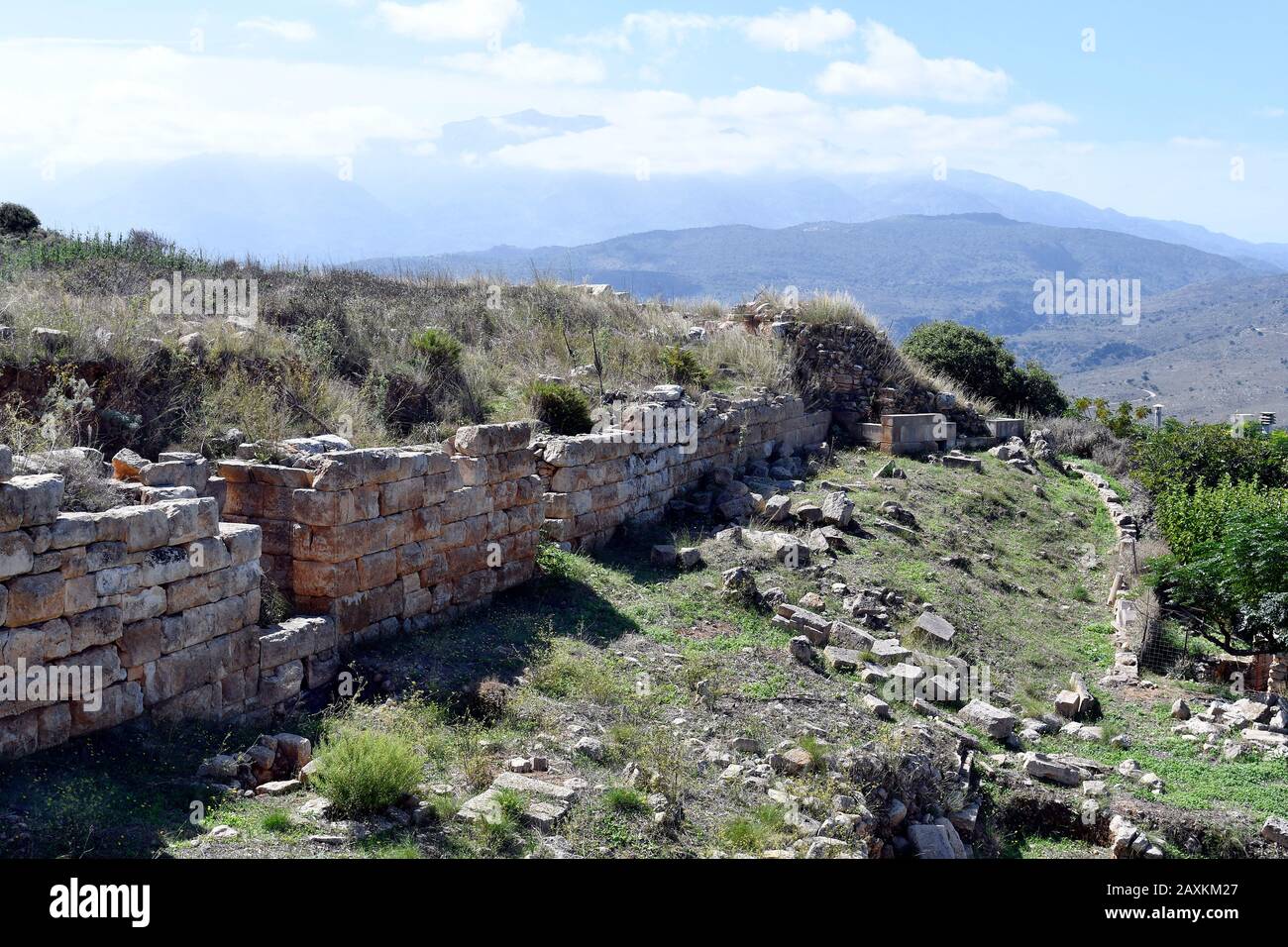 Greece, ancient Minoan ruins of Aptera Stock Photo Alamy