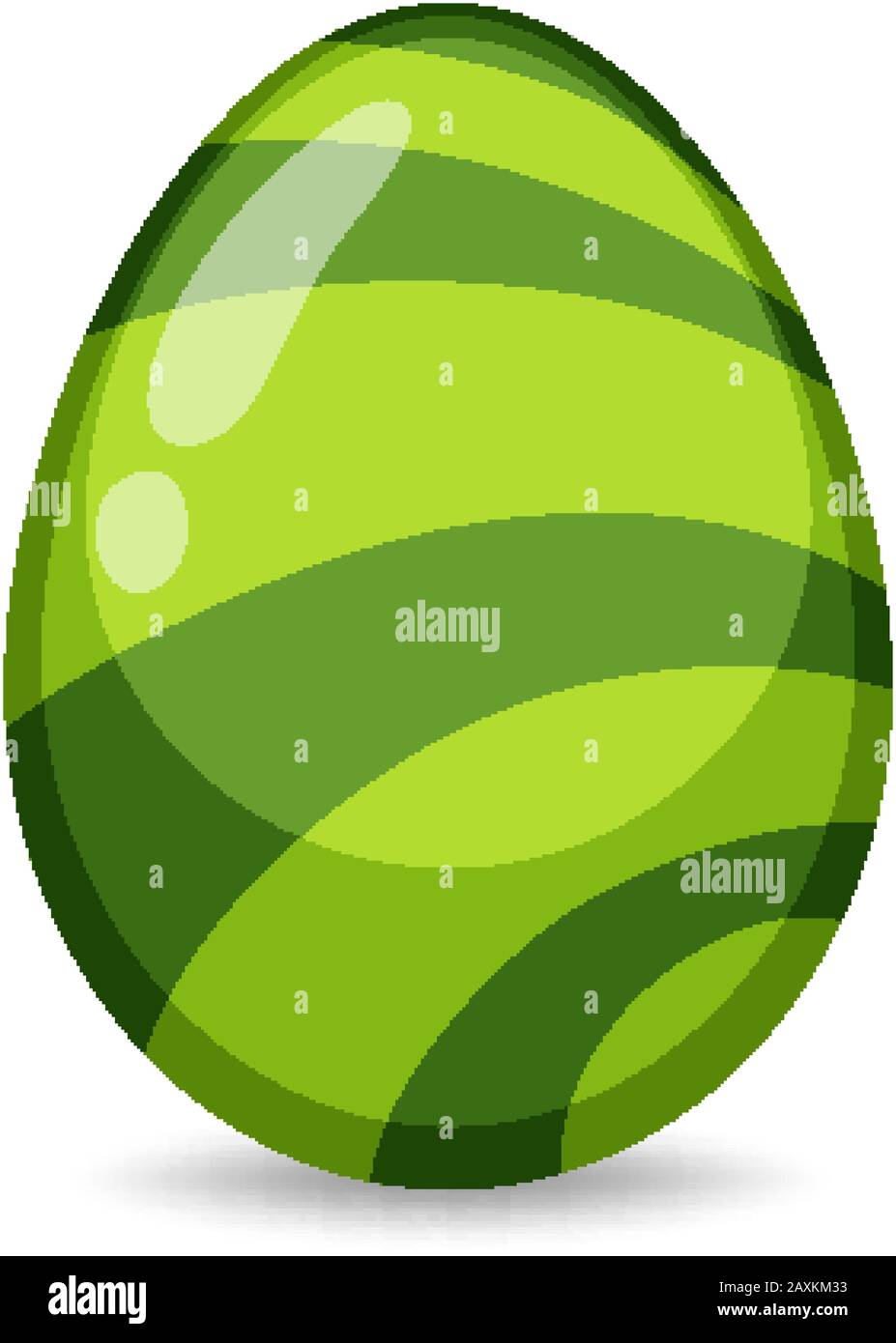 Easter theme with decorated egg in colorful patterns illustration Stock Vector
