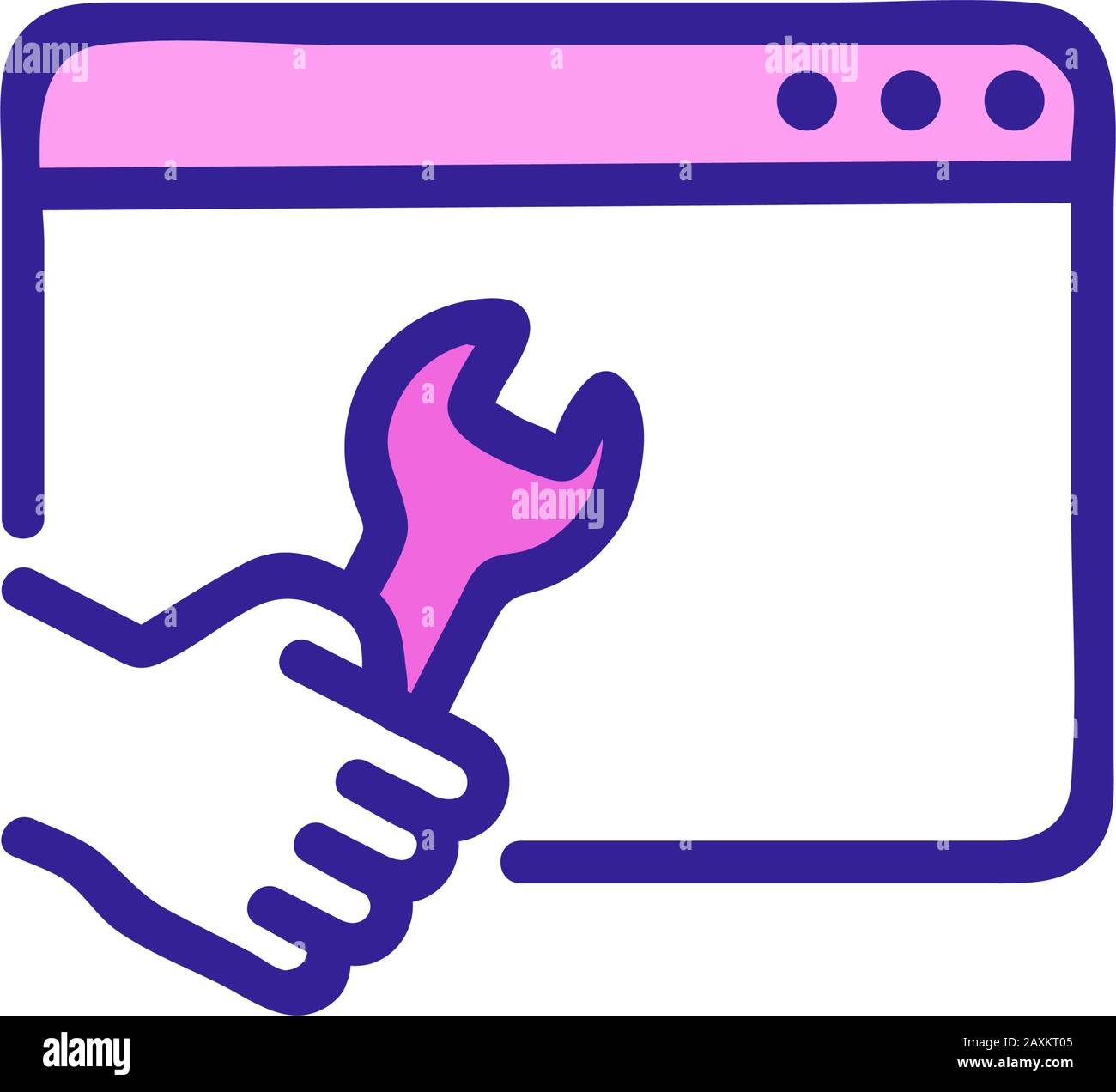 Set up the programming icon vector. Isolated contour symbol ...