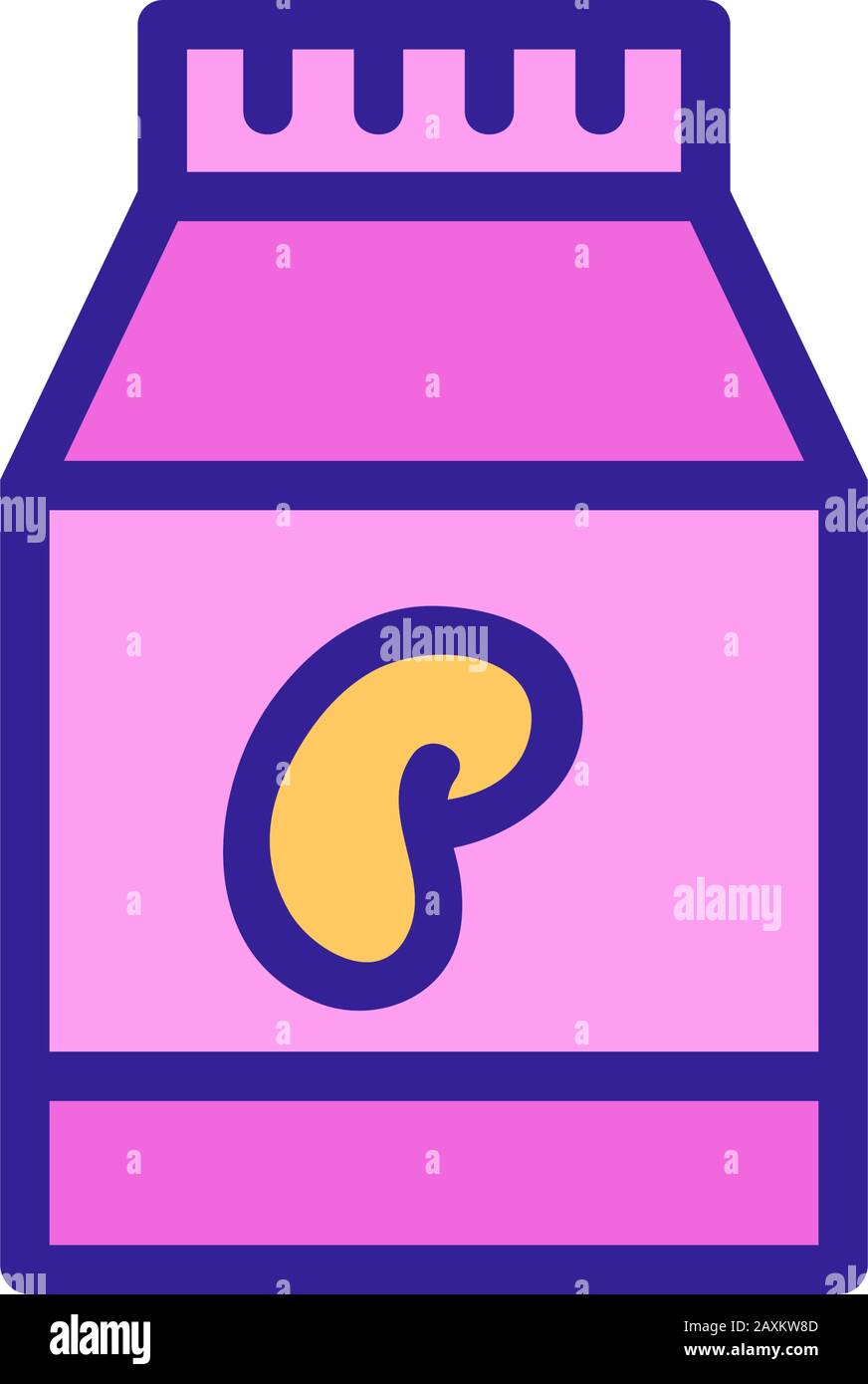 Nut butter icon vector. Isolated contour symbol illustration Stock