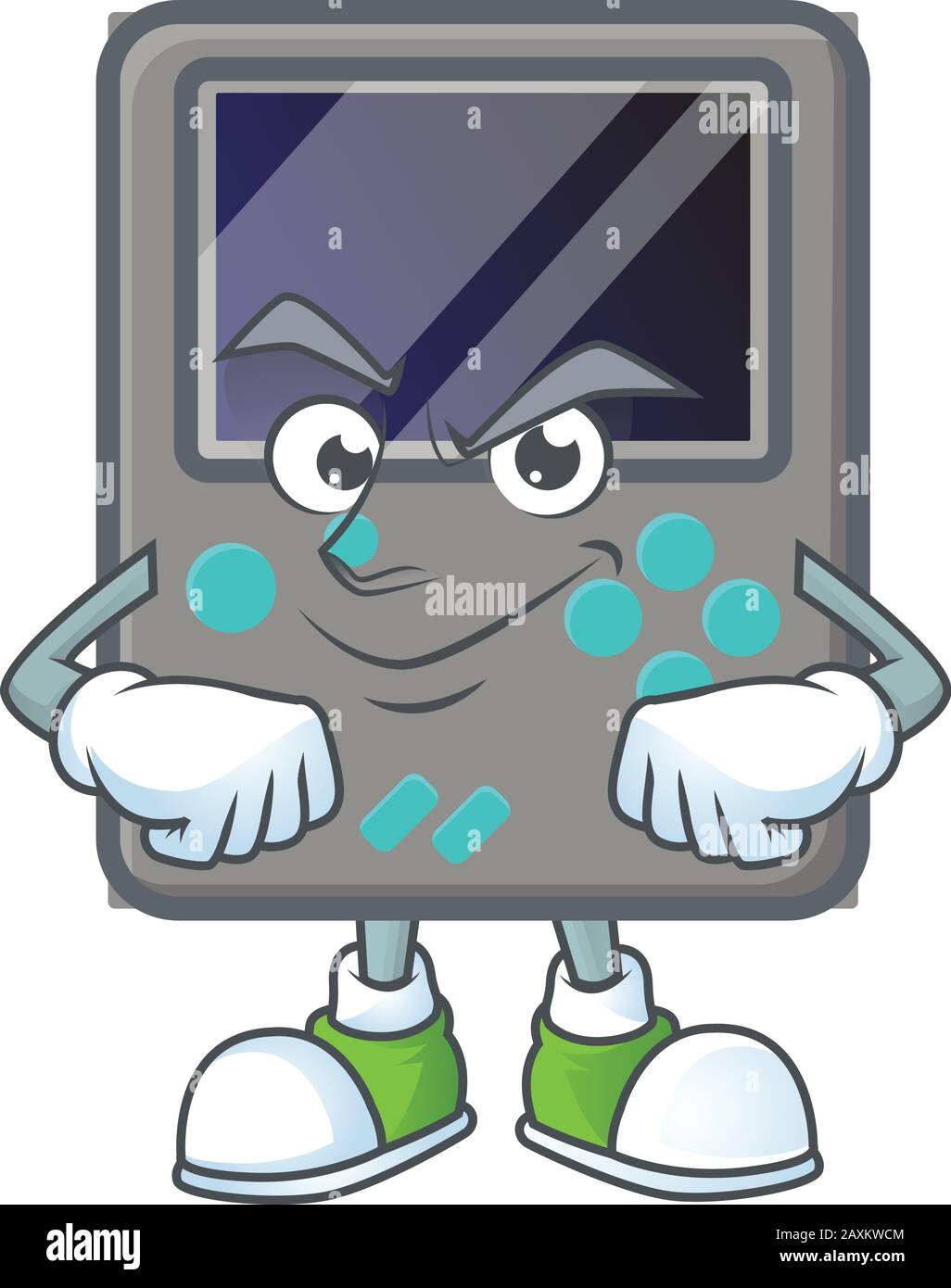 Game console mascot icon design style with Smirking face Stock Vector ...