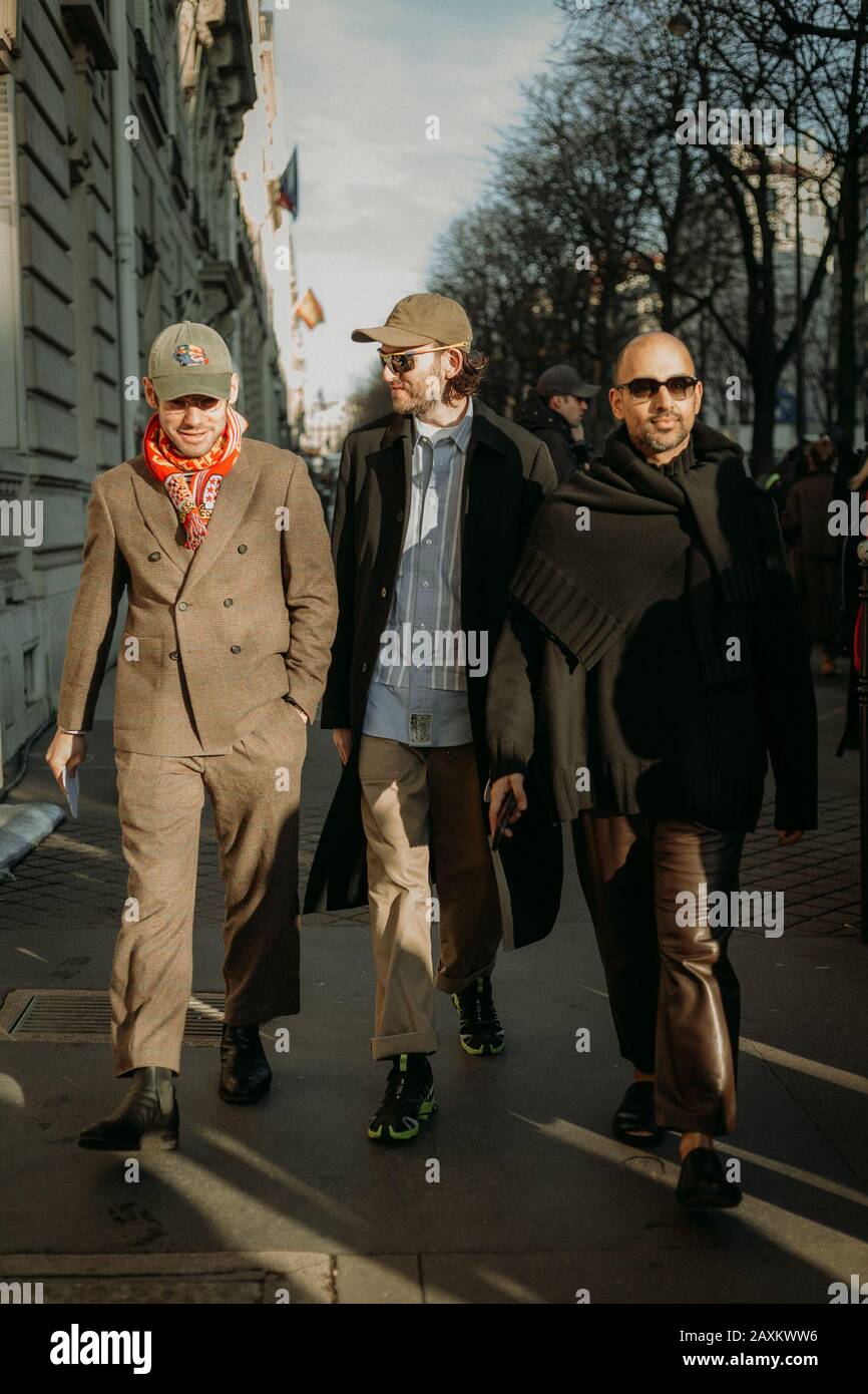 Rick Owens - PFW AW2020 original creation during Paris Fashion Week Menswear Rick Owens house streetstyle outside the show streetstyle outside Stock Photo