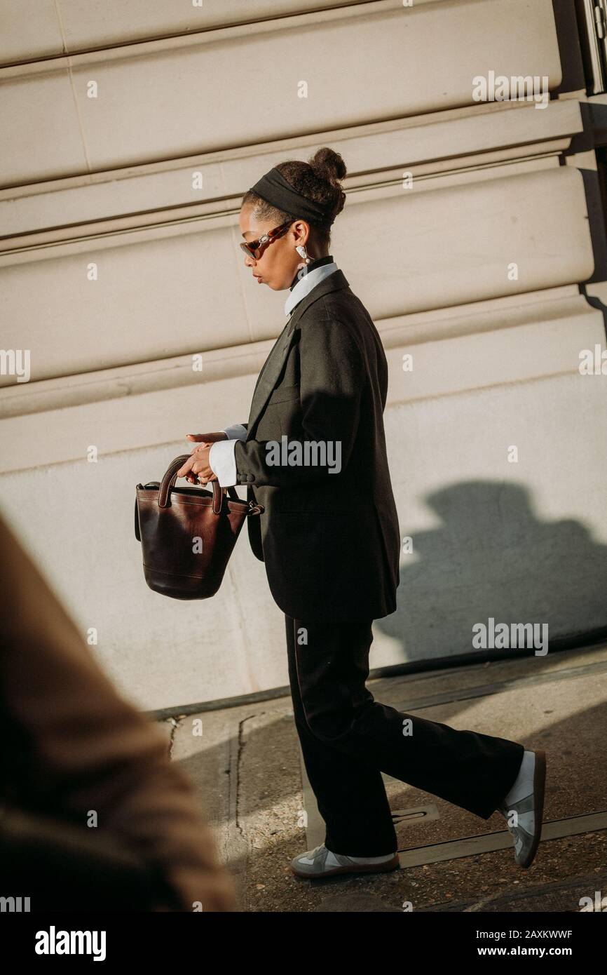 Rick Owens - PFW AW2020 original creation during Paris Fashion Week Menswear Rick Owens house streetstyle outside the show streetstyle outside Stock Photo