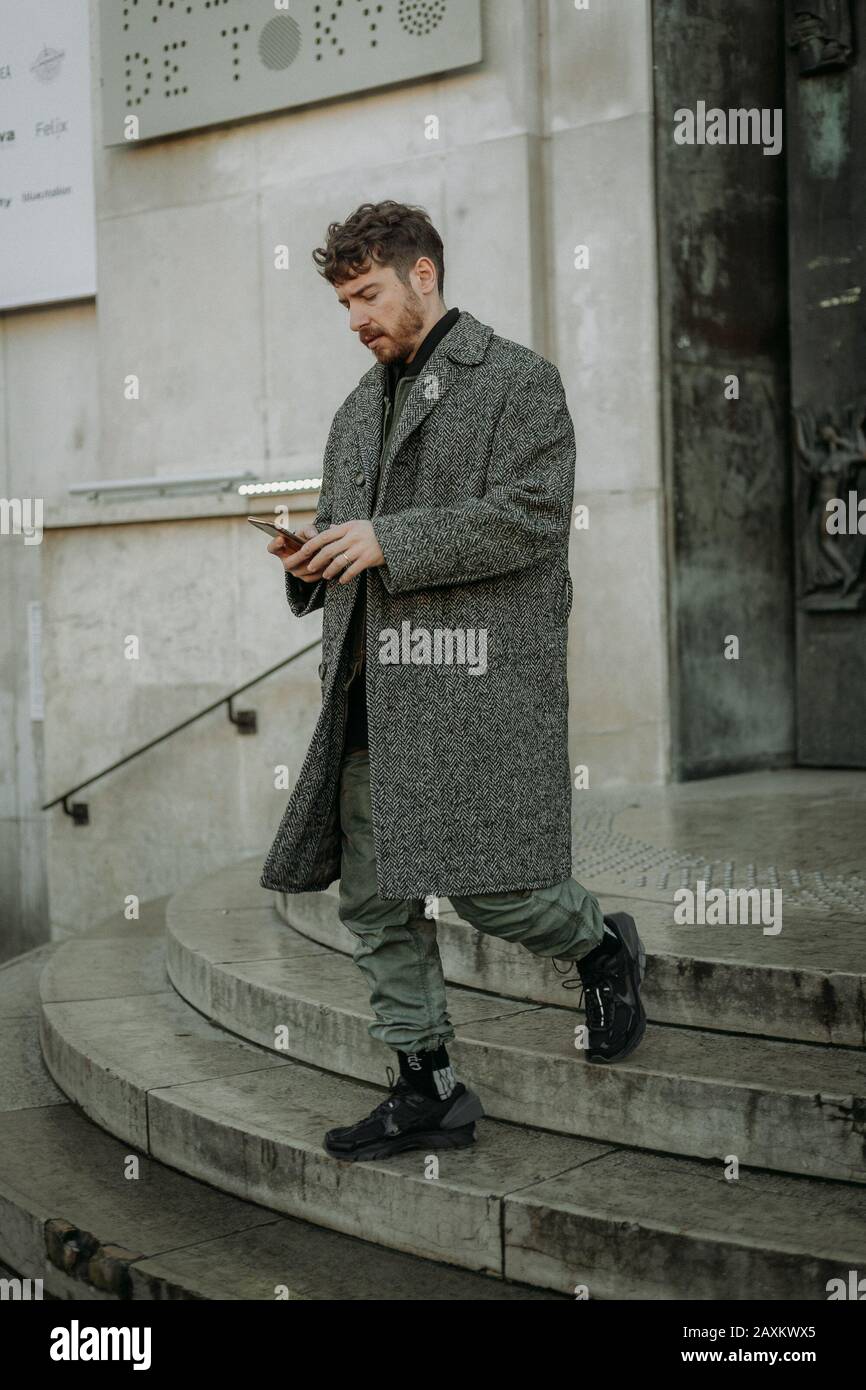 Rick Owens - PFW AW2020 original creation during Paris Fashion Week Menswear Rick Owens house streetstyle outside the show Stock Photo