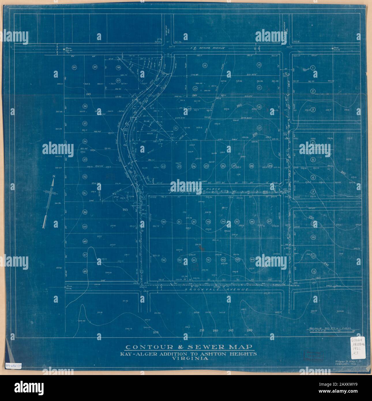 Map with lot numbers