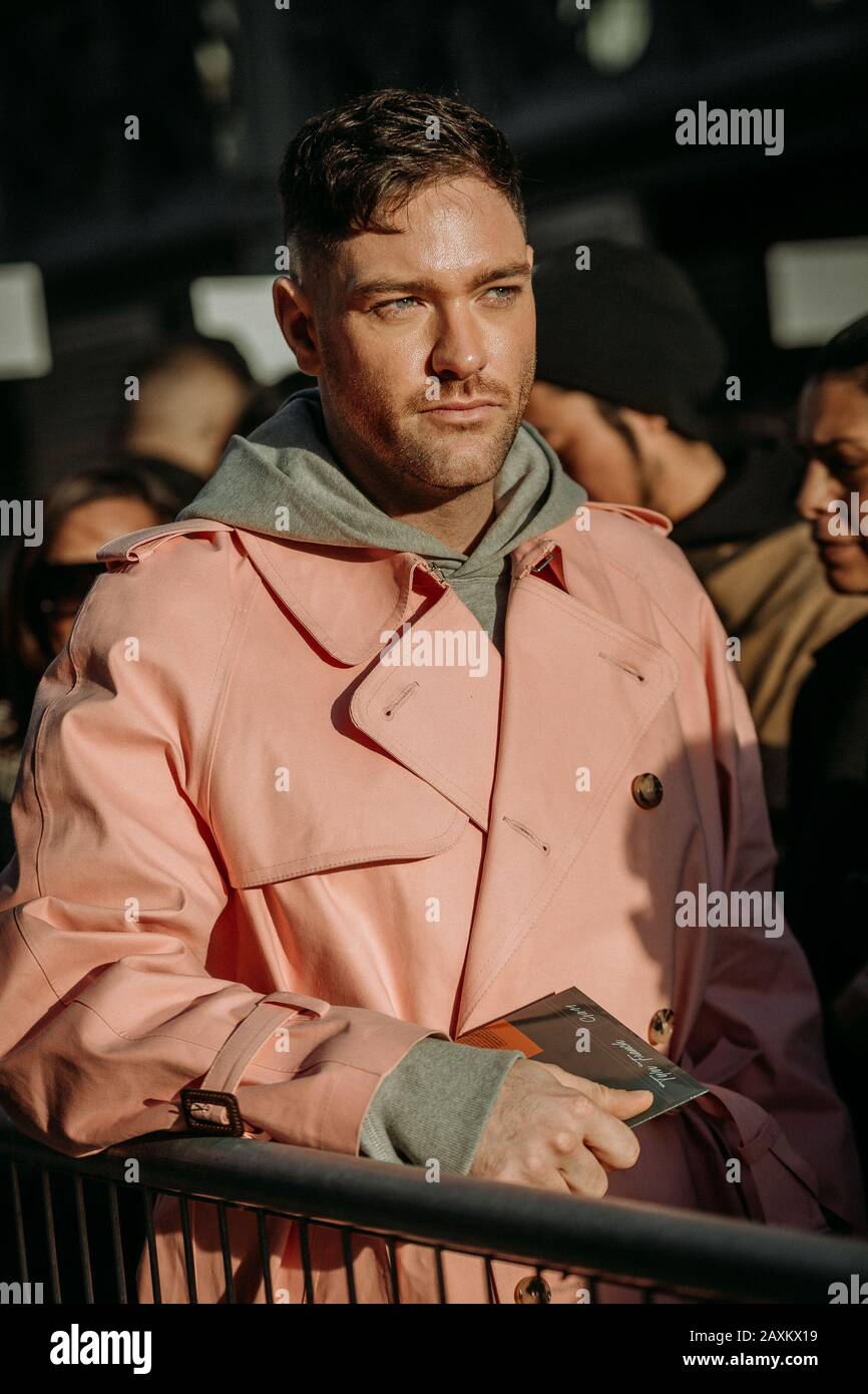 Heron Preston - PFW  AW2020 original creation during Paris Fashion Week Menswear Heron Preston house streetstyle outside the show Stock Photo