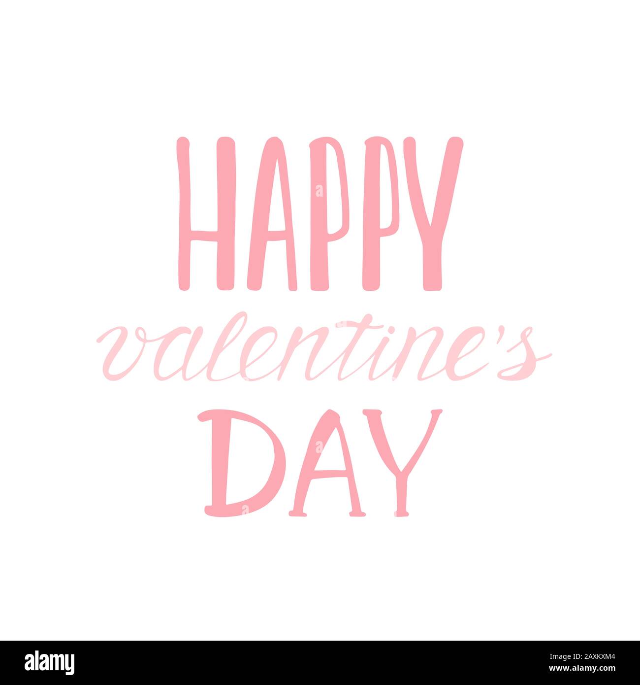 Valentine Day Doodle Handwritten Text Hand Drawn Romantic