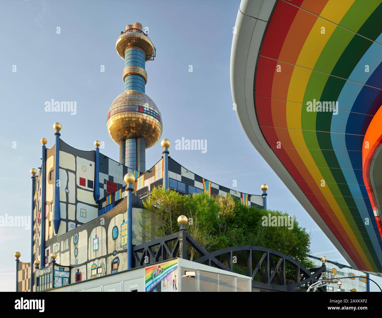 District heating Spittelau, 9th district Alsergrund, Vienna, Austria Stock Photo