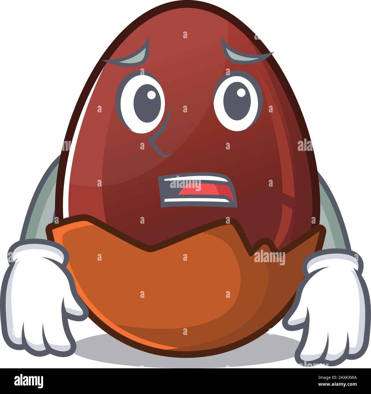 Easter egg cartoon mascot character fishing Vector Image