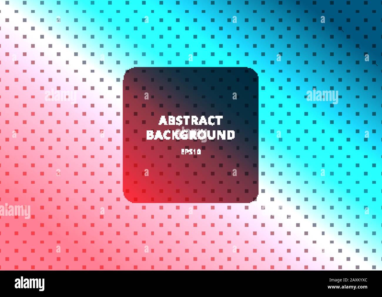 Abstract square pattern diagonal on blue and pink gradient color background texture. Vector illustration Stock Vector