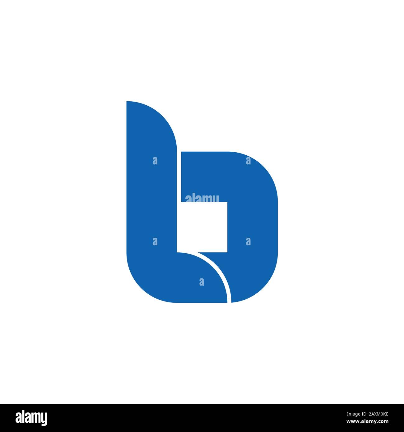 letter bo simple geometric square logo vector Stock Vector