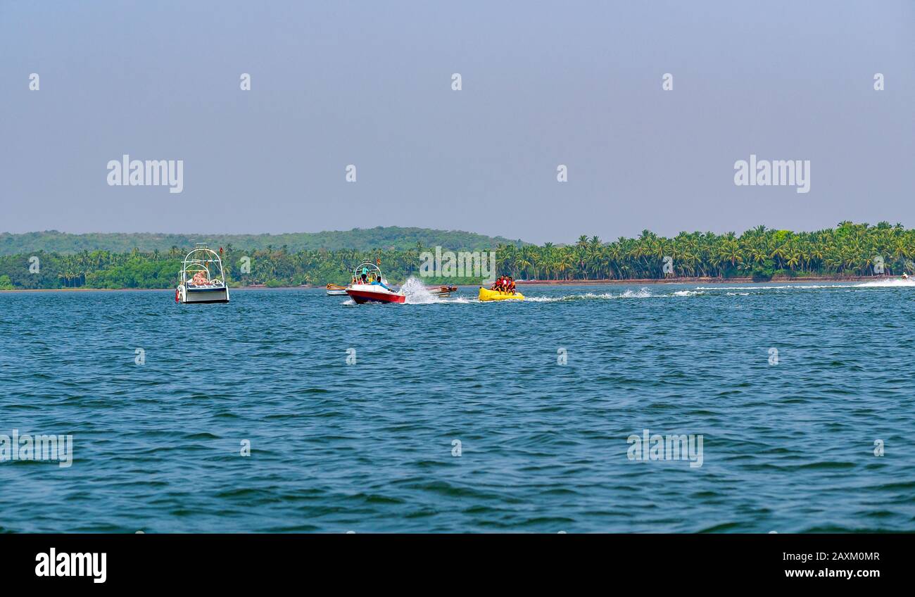 Malvan, India - December 22, 2019 : Tarkarli beach famous for water ...