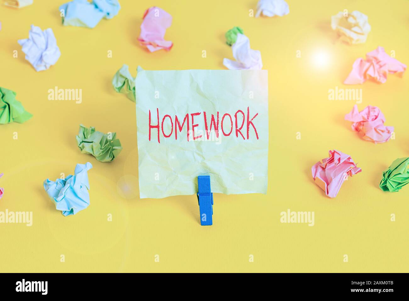 Writing note showing Homework. Business concept for schoolwork assigned ...