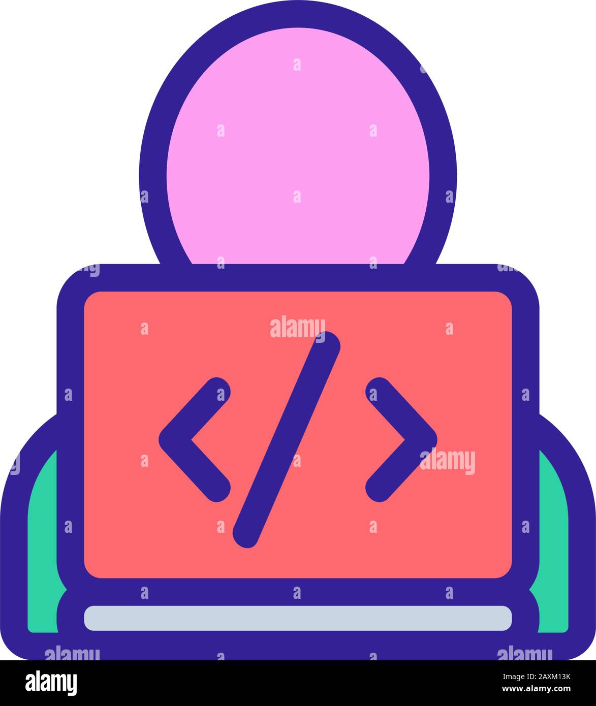 programmer icon vector. Isolated contour symbol illustration Stock ...