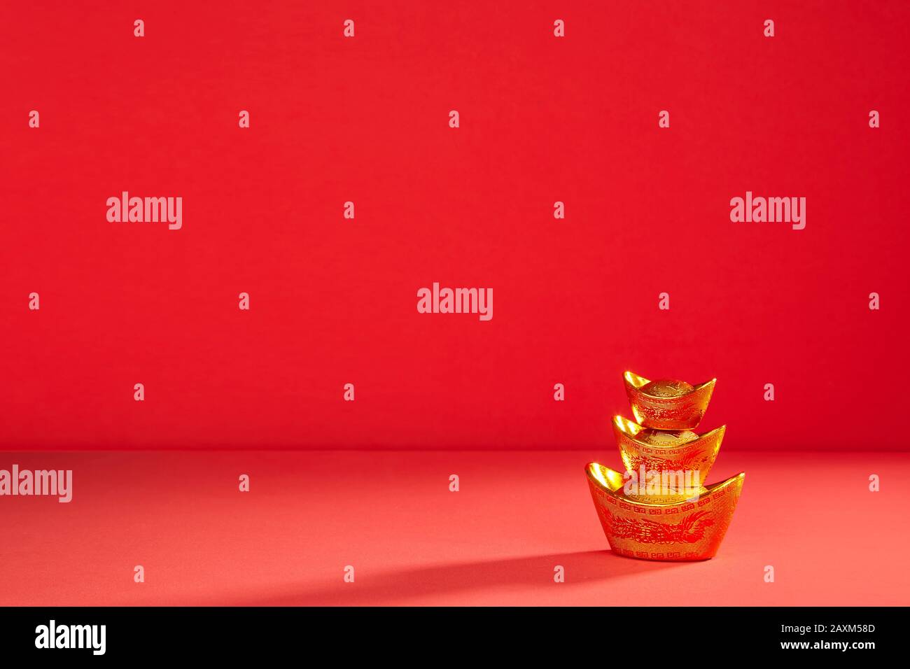 Chinese new year festival.Celebration Chinese new year or lunar new year.Chinese New Year Decoration.Text space images. (with the character 'fu' meani Stock Photo