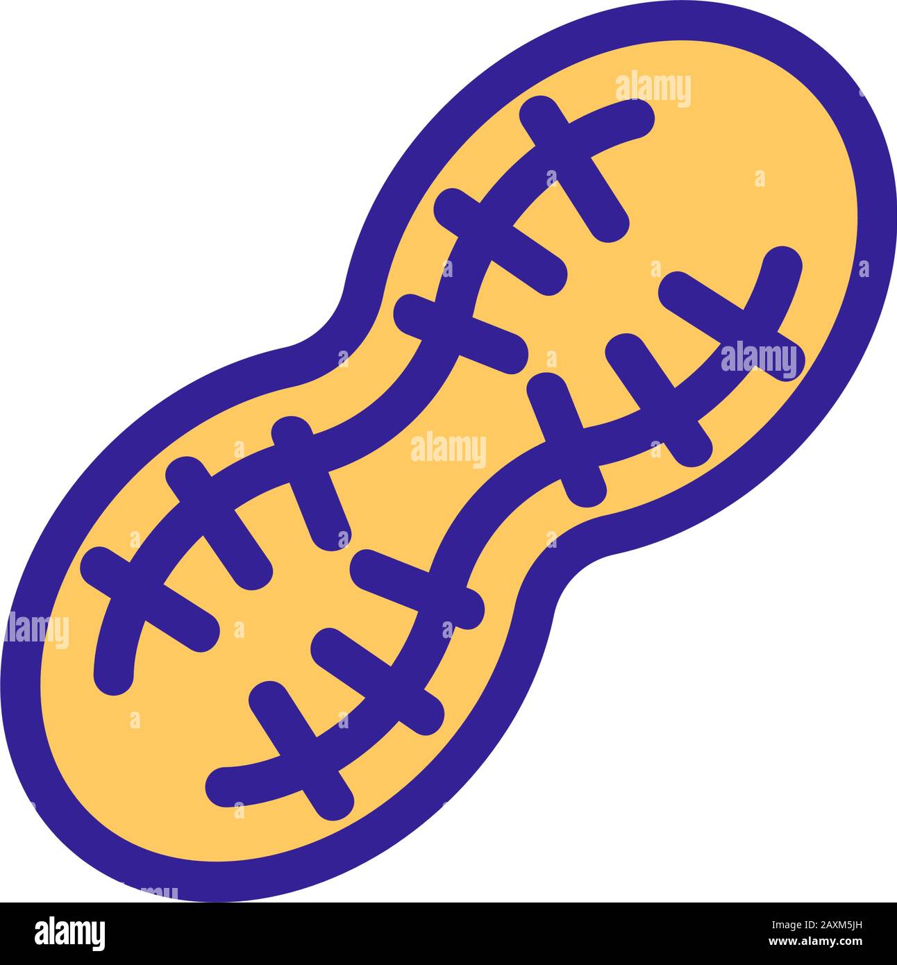 Nut icon vector. Isolated contour symbol illustration Stock Vector ...