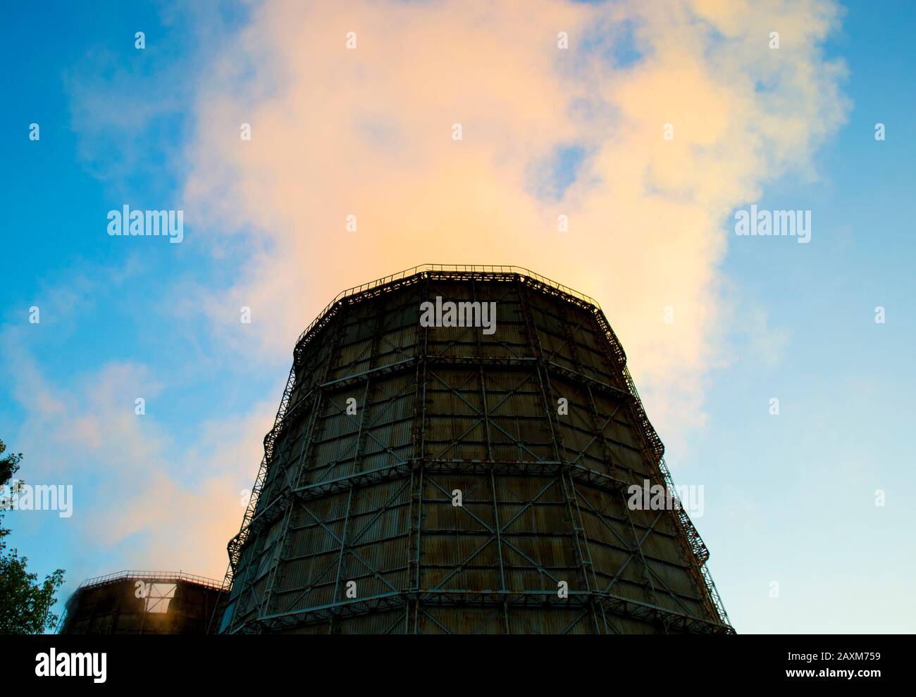 Cooling Tower Silhouette High Resolution Stock Photography and Images ...
