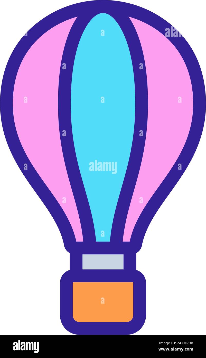 Balloon balloon icon vector. Isolated contour symbol illustration Stock ...