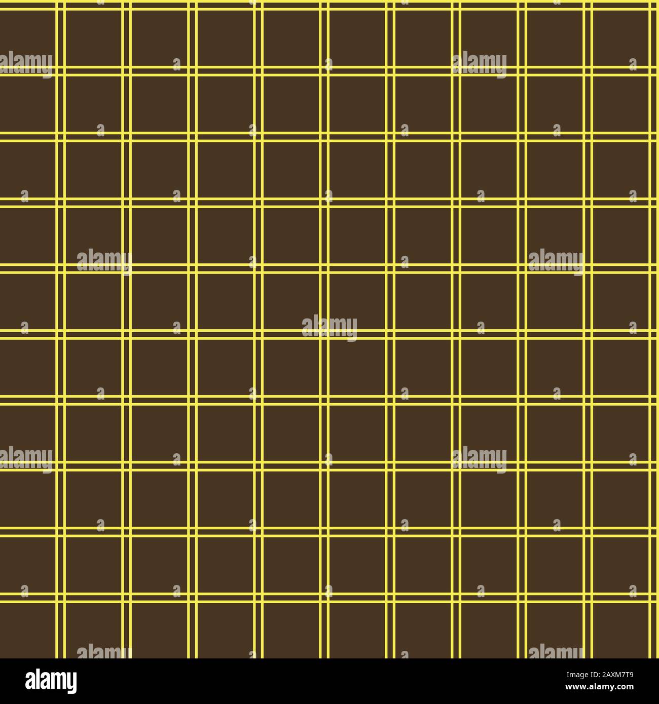 Seamless abstract simple grid squares brown pattern Stock Vector