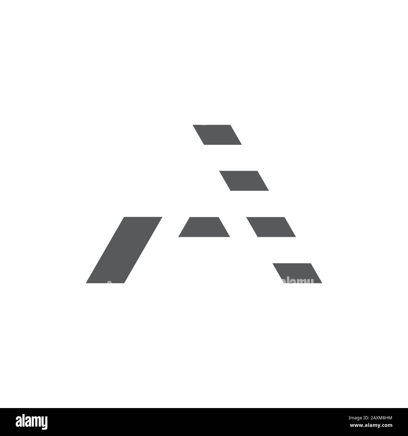 letter a stripes motion logo vector Stock Vector