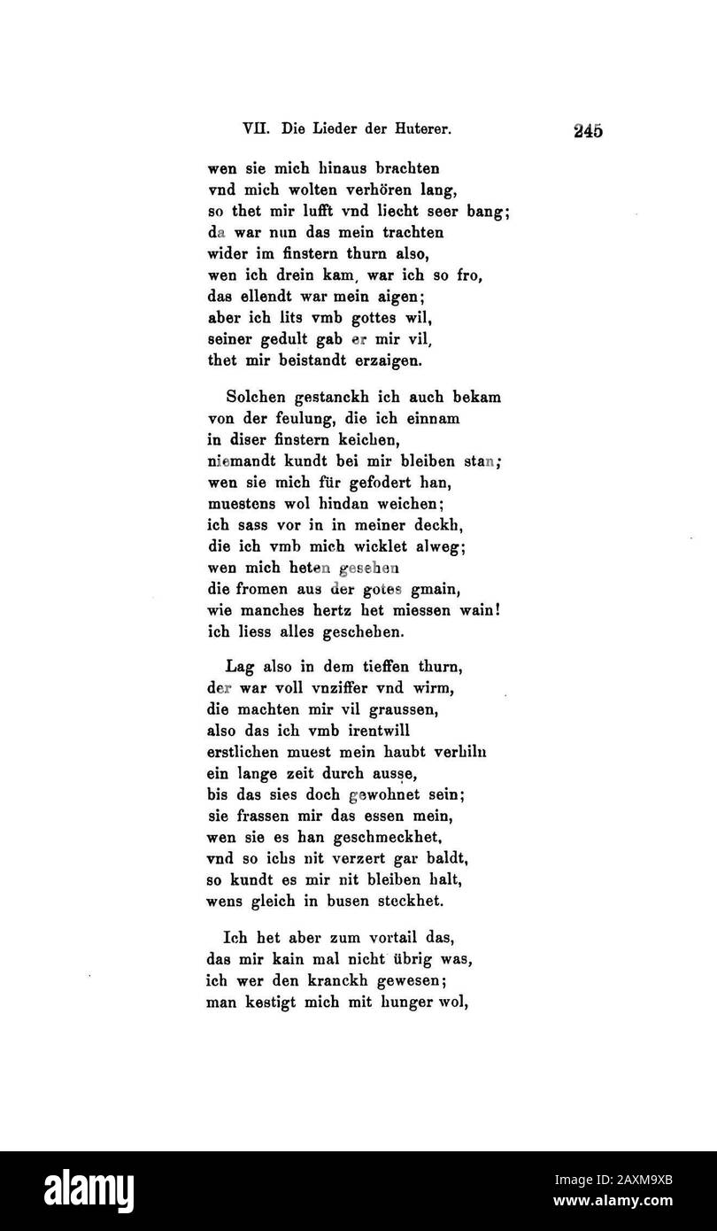 Rudolf Wolkan Die Lieder Der Wiedertaufer Ein Beitrag Zur Deutschen Und Niederlandischen Litteratur Und Scan From The Original Work Stock Photo Alamy