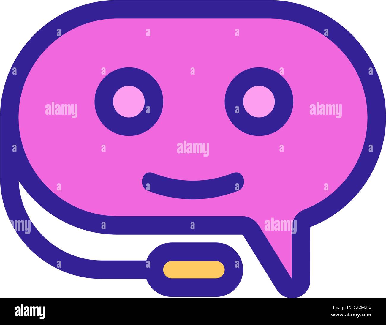 Chat bot icon vector. Isolated contour symbol illustration Stock Vector ...
