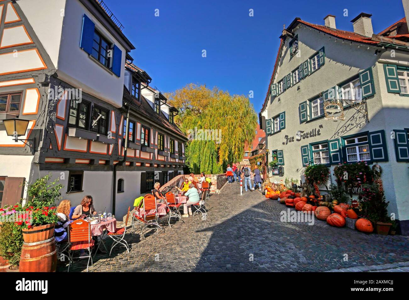 Hotel Zur Forelle in the Fischergasse in Ulm, Baden-Wuerttemberg, Germany Stock Photo