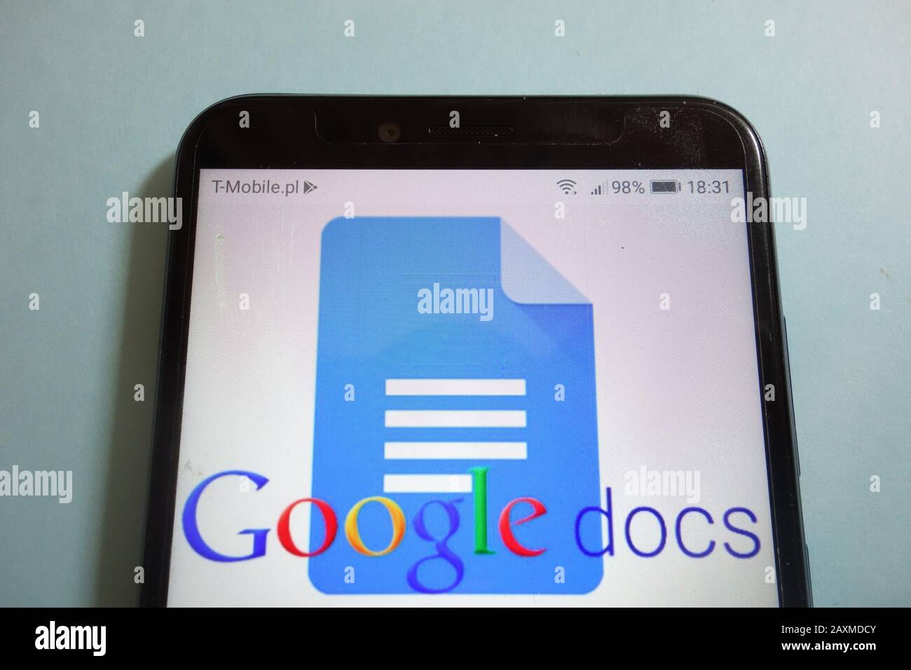 Google Docs logo on smartphone Stock Photo