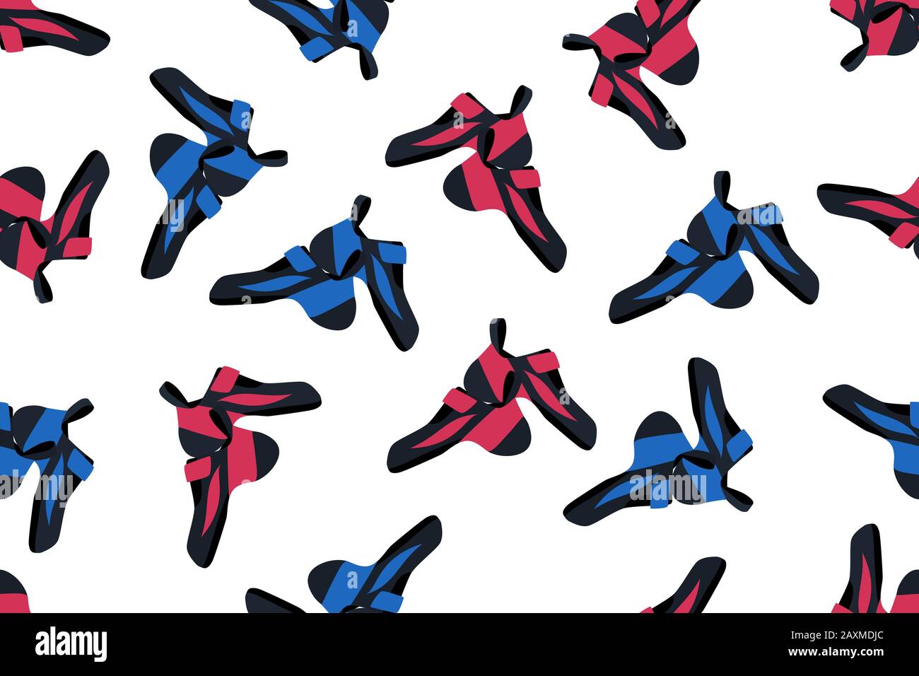 Climbing shoes as seamless background Stock Vector