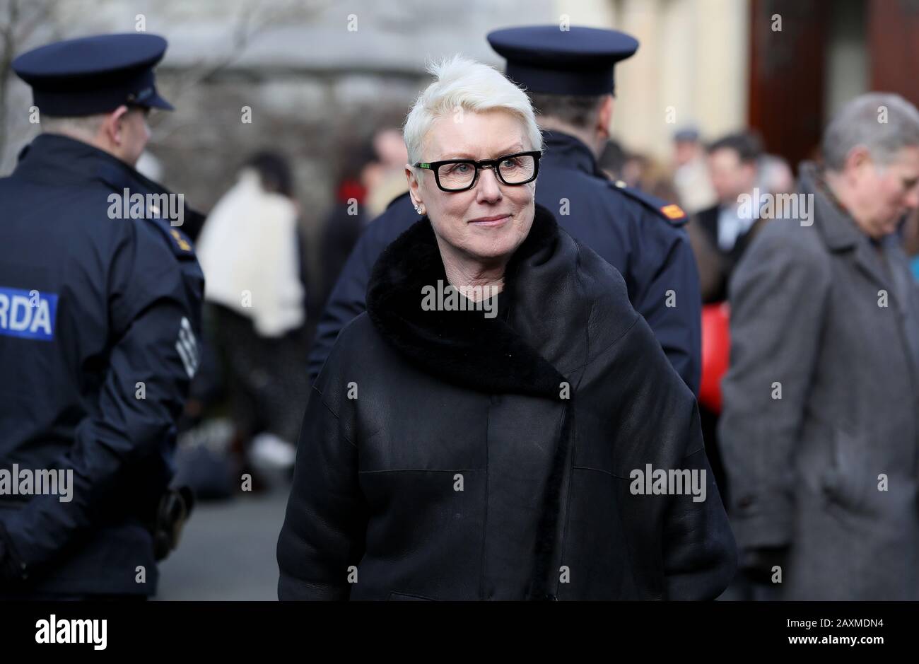 Chairperson of the RTE Board Moya Doherty following the funeral of