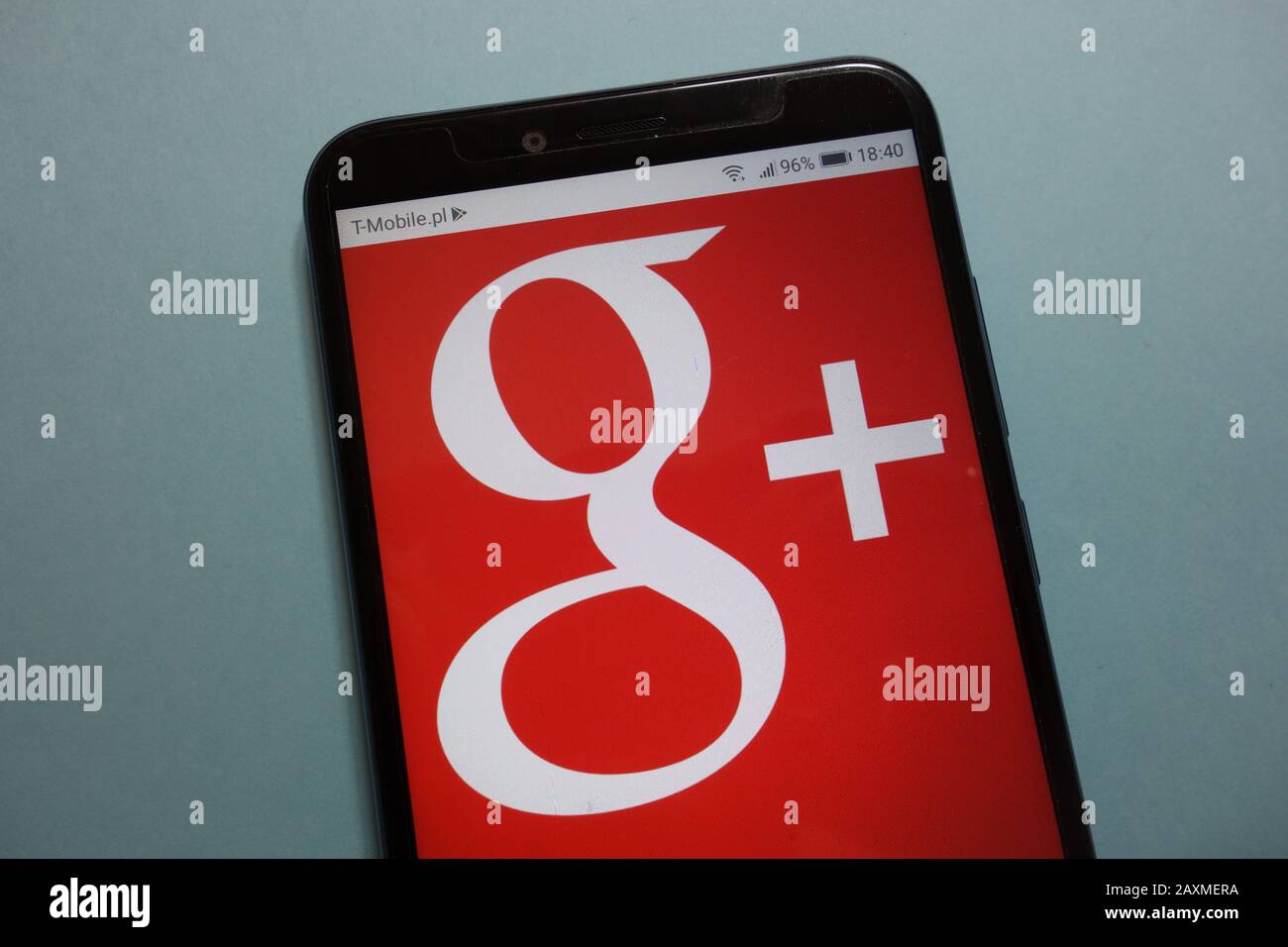 Google+ logo on smartphone Stock Photo