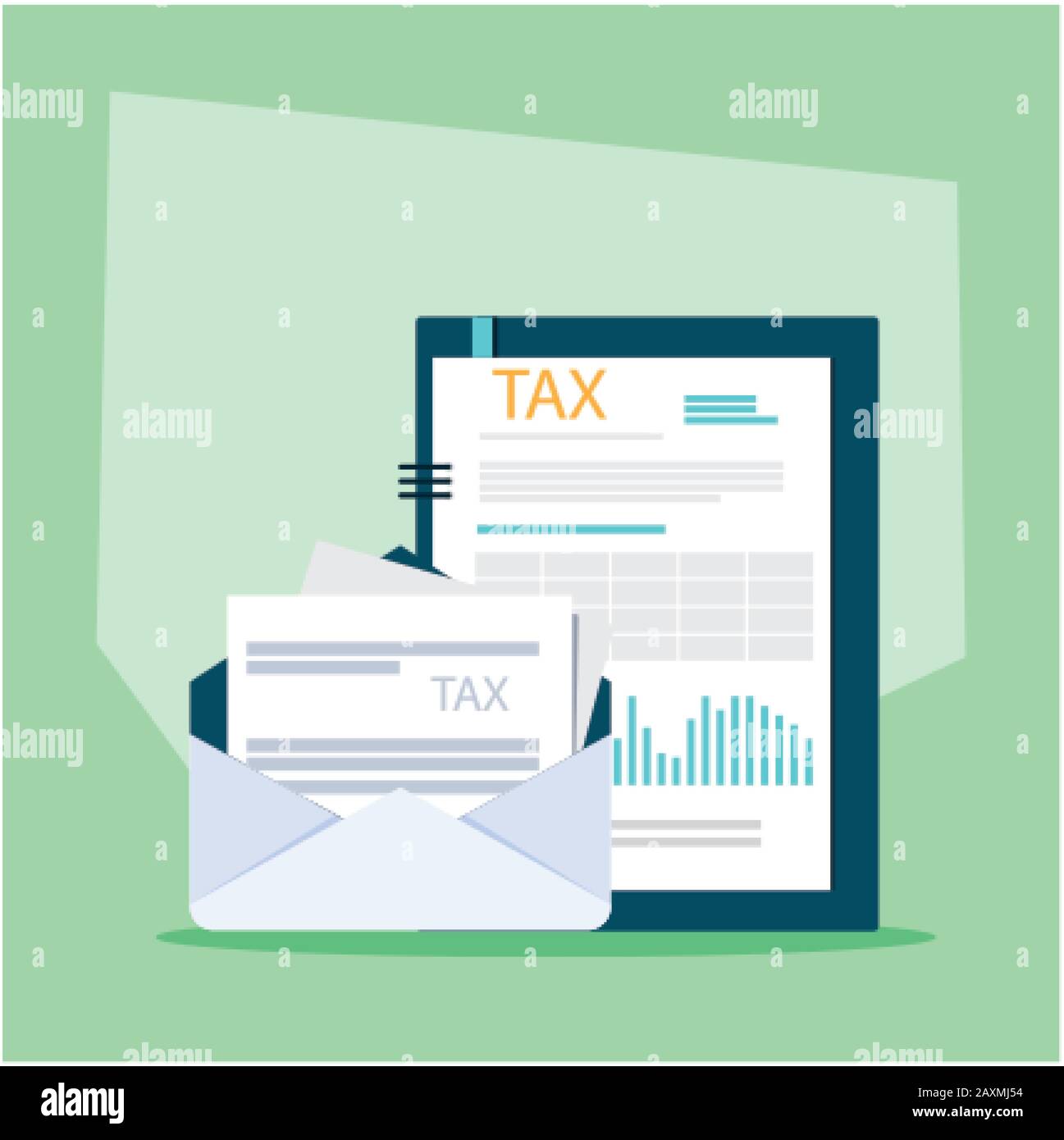 set of icons of tax day vector illustration design Stock Vector Image ...