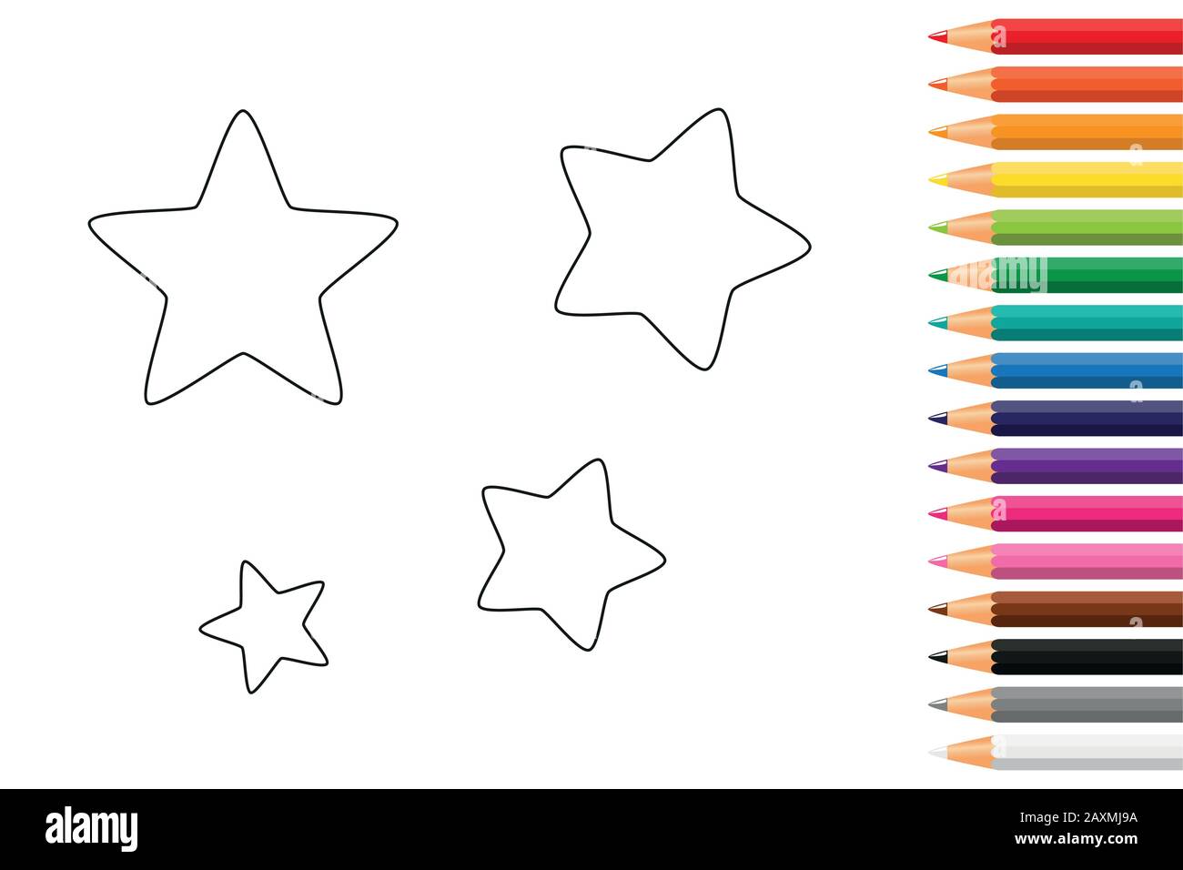 Pencil Colors Collection stock vector. Illustration of pencil - 173925798