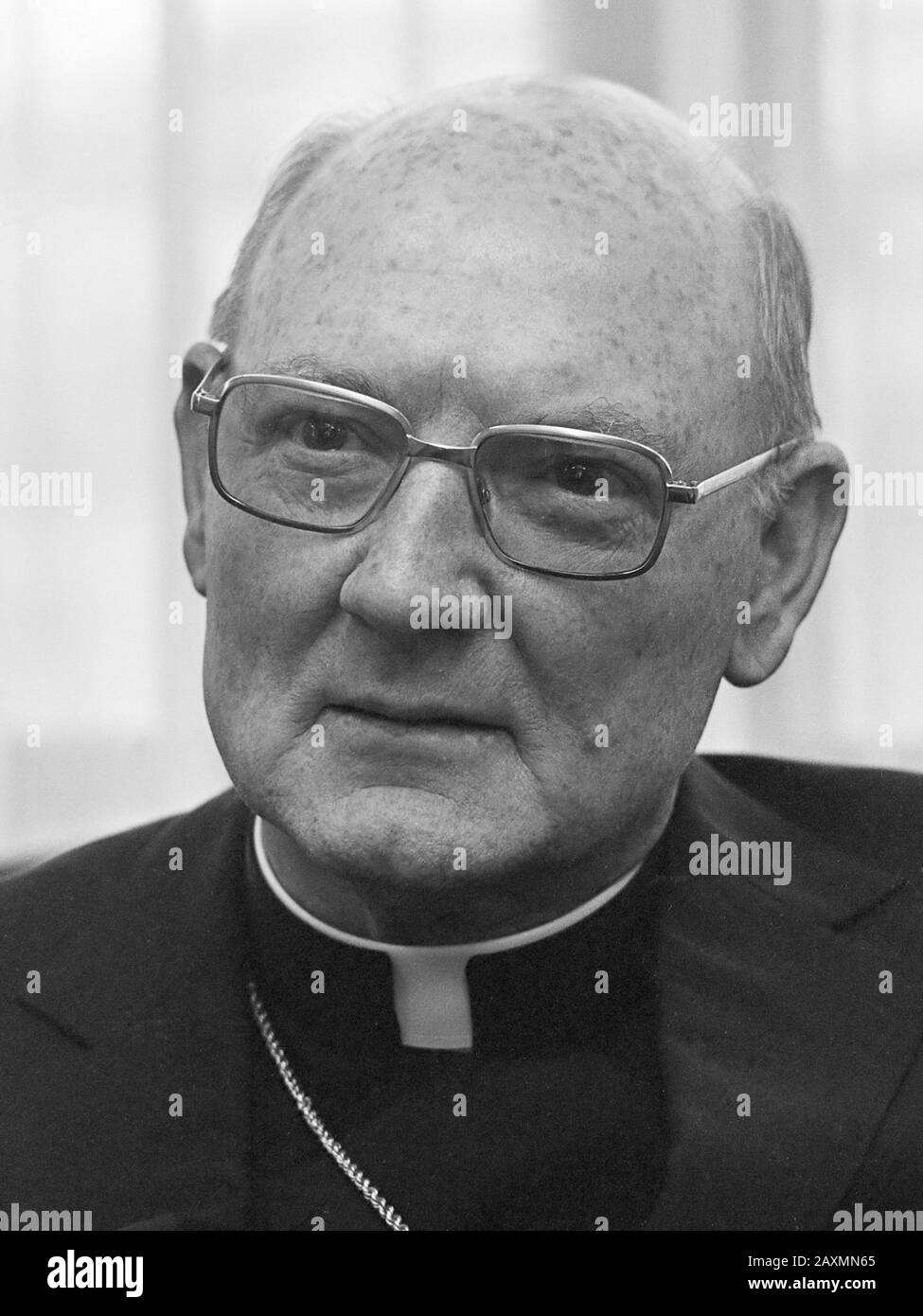 Check new Papal Nuncio Msgr. Cassidy Schiphol December 11, 1984 Stock Photo