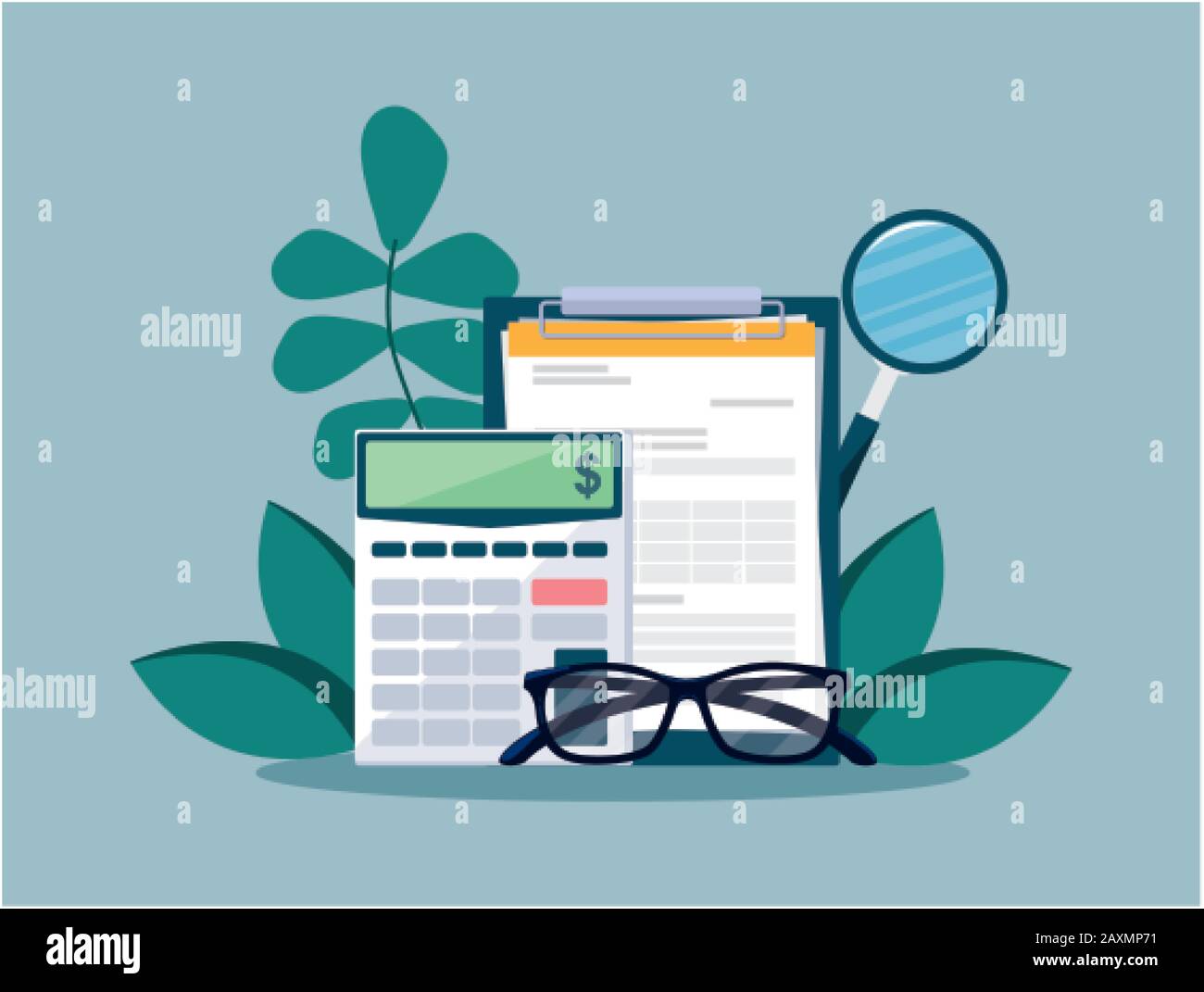 set of icons of tax day vector illustration design Stock Vector Image ...