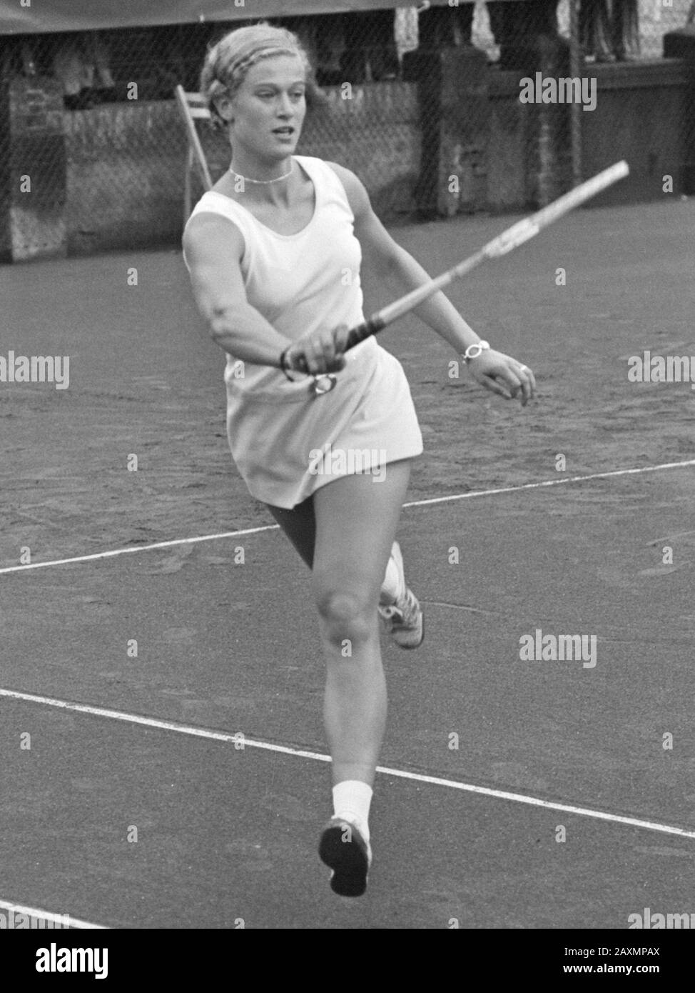 International tennis championships Melkhuisje; Elly Appel in action July 17, 1974 Stock Photo