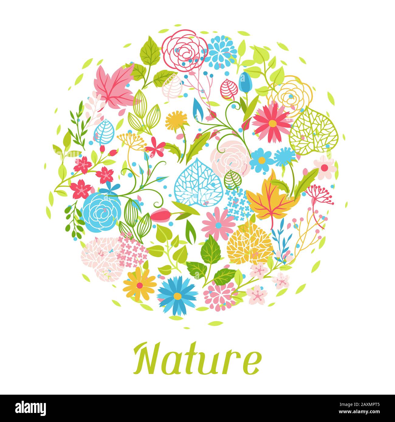 Background with spring flowers Stock Vector Image & Art - Alamy