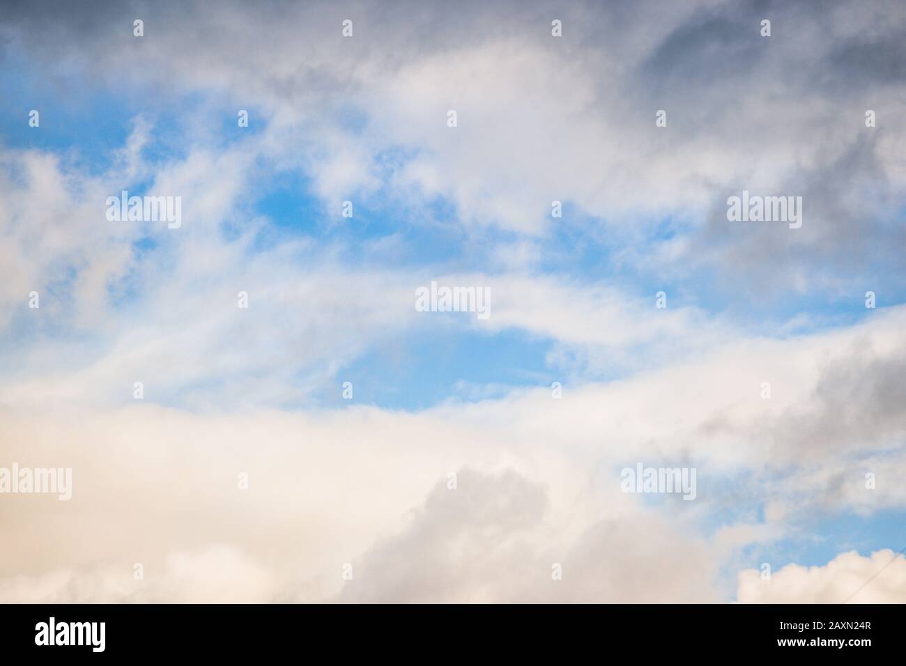 clouds closeup against the blue sky abstract background Stock Photo