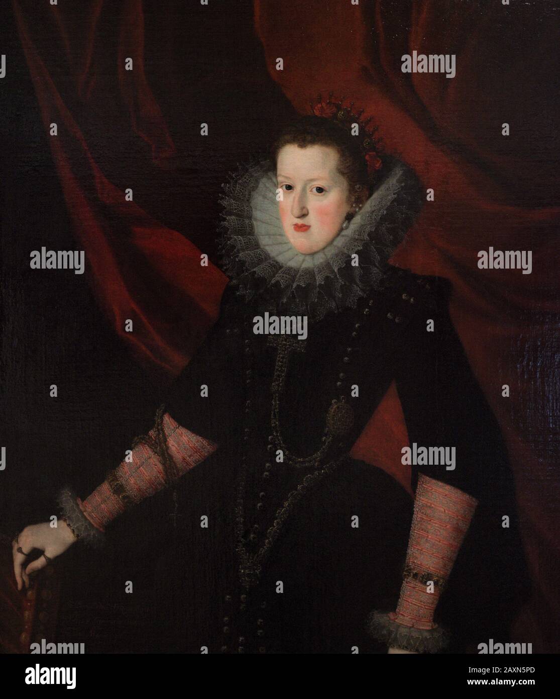 Margaret of Austria (1584-1611). Queen consort of Spain and Portugal. Wife of Philip III. Portrait by Juan Pantoja de la Cruz (1553-1608), 1607. Museum of Fine Arts. A Coruña, Galicia, Spain. (On loan, Prado Museum, Madrid). Stock Photo