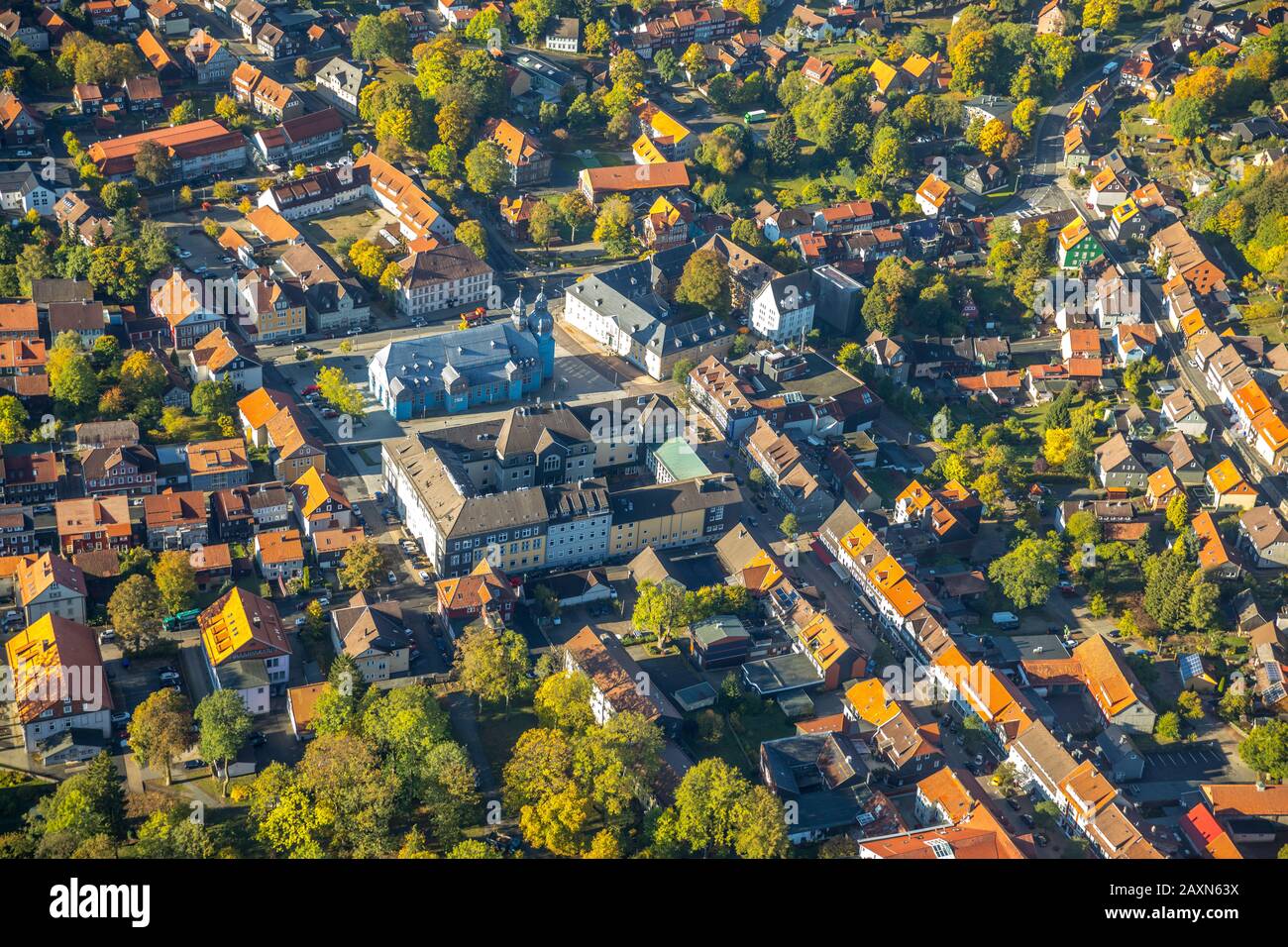 Aerial picture, overview University of Technology of Clausthal, Adolph ...
