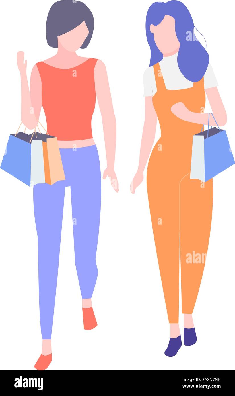 Two girls friend Stock Vector Image & Art - Alamy